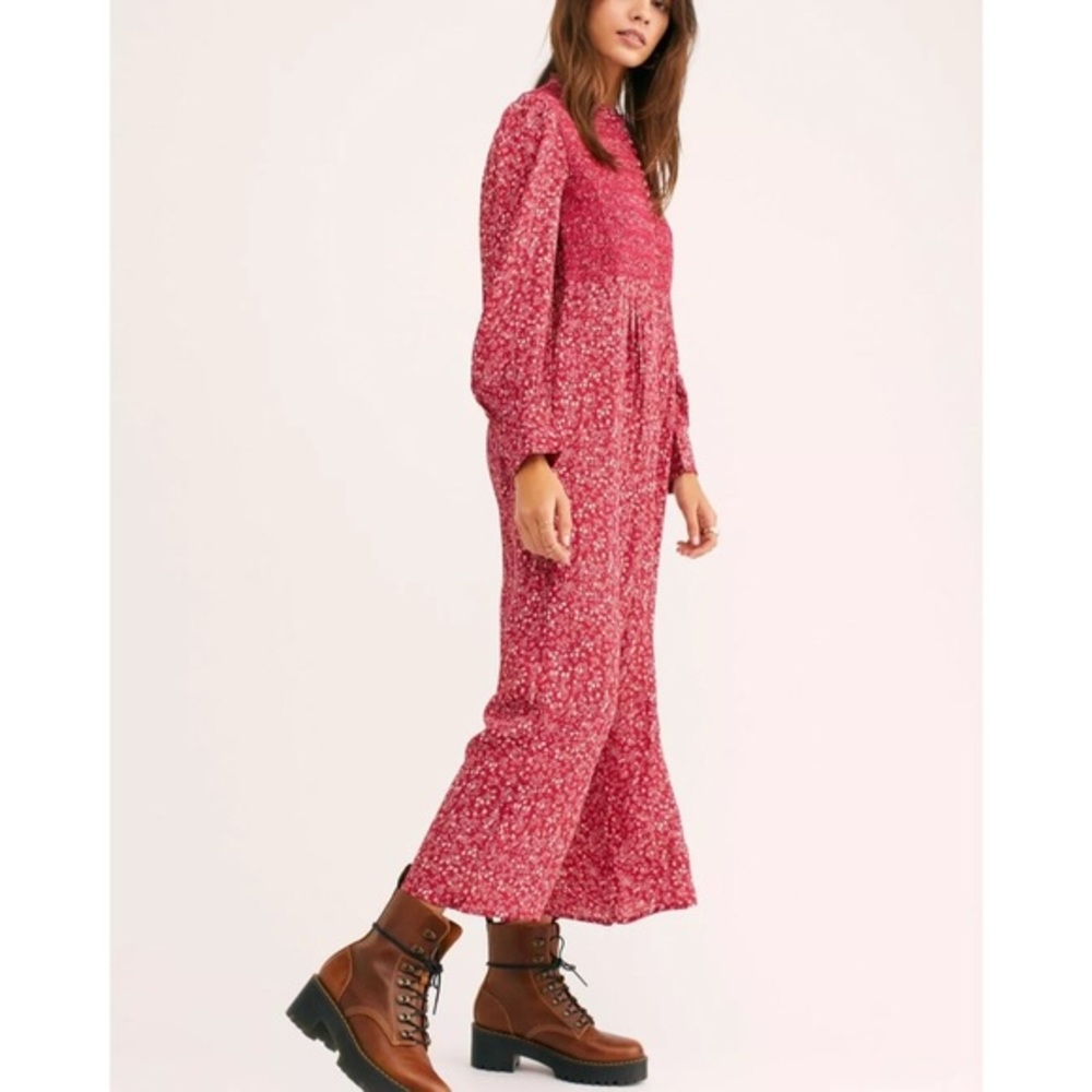 FREE PEOPLE SAINT HELENA SHANGRI PRINTED JUMPSUIT large - Picture 2 of 9
